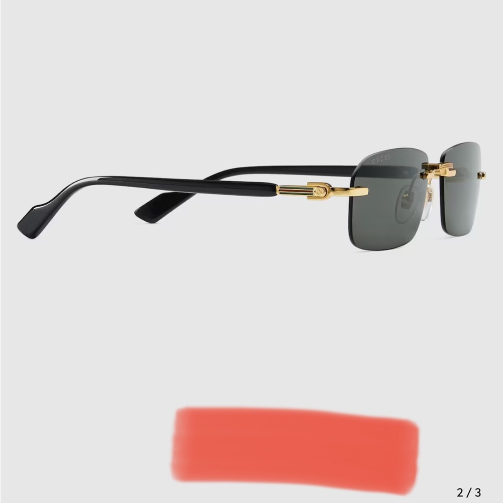 Gucci Black and Gold Men's Glasses